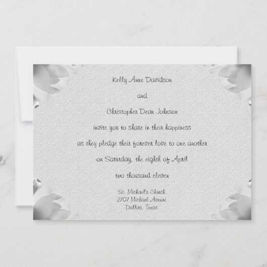 Faire-part de mariage Tulipe de printemps (Dos)