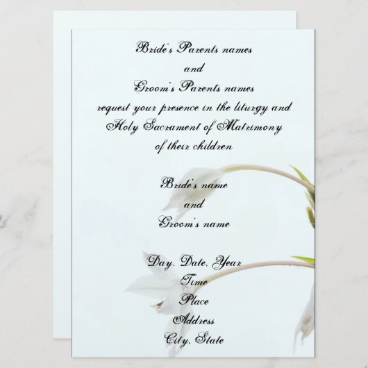 faire-part de mariage "Tulipe douce" (Devant / Derrière)