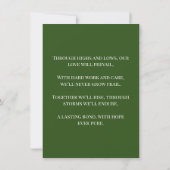 Faire-part de mariage Tulipe Rouge Orange Chaud (Dos)