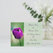 Faire-part de mariage Tulipe violette (Debout devant)