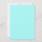Faire-part de mariage turquoise à l'illustration f (Dos)