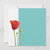 Faire-part de mariage turquoise de Red Poppy (Dos)