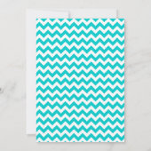 Faire-part de mariage Turquoise et Grey Chevron (Dos)