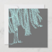 Faire-part de mariage Turquoise et gris du Willow (Dos)