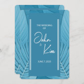 Faire-part de mariage Turquoise tropical (Devant / Derrière)