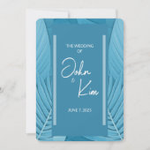 Faire-part de mariage Turquoise tropical (Devant)