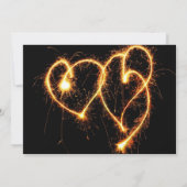 Faire-part de mariage Two Hearts Sparklers (Dos)