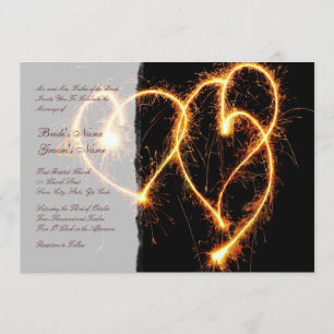 Faire-part de mariage Two Hearts Sparklers