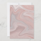 Faire-part de mariage typographie or blush liquide (Dos)