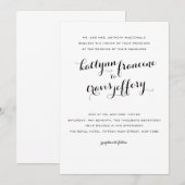 Faire-part de mariage typographique (Devant / Derrière)