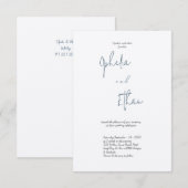 Faire-part de mariage typographique (Devant / Derrière)