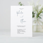 Faire-part de mariage typographique (Debout devant)