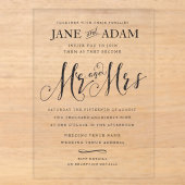 Faire-part de mariage typographique élégant Mr & M (Recto)