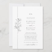 Faire-part de mariage Typographique Moderne Avec P (Devant)