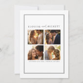Faire-part de mariage Typographique Moderne Avec P (Dos)