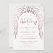 Faire-part de mariage Under the Willows Rose Gold (Devant)
