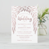 Faire-part de mariage Under the Willows Rose Gold (Debout devant)