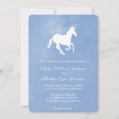 Faire-part de mariage Unicorne Bleue (Devant)