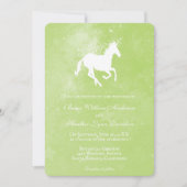 Faire-part de mariage Unicorne verte (Devant)