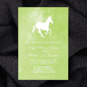 Faire-part de mariage Unicorne verte