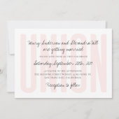 Faire-part de mariage Union // Blush (Devant)