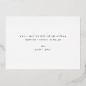 Faire-part de mariage unique avec photo manuscrite (Verso)