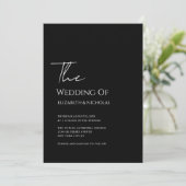 faire-part de mariage unique en noir et blanc (Debout devant)