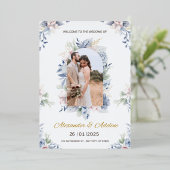 Faire-part de mariage unique et simple (Debout devant)