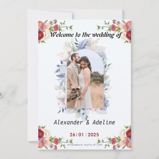 faire-part de mariage Unis dans l'amour (Devant)