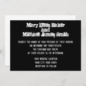 Faire-part de mariage urbain de graffiti (Devant / Derrière)