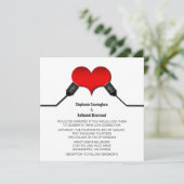 Faire-part de mariage USB Love Connection, rouge (Debout devant)
