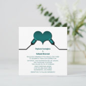 Faire-part de mariage USB Love Connection, Turquoi (Debout devant)