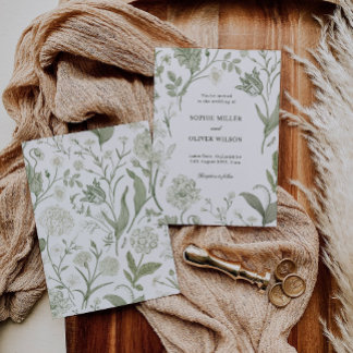 Faire-part de mariage végétal