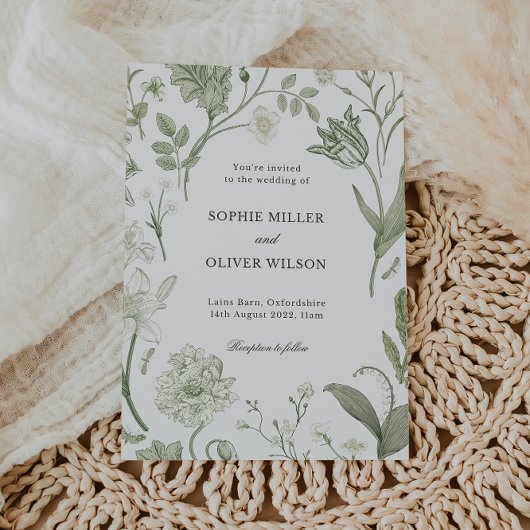 Faire-part de mariage végétal