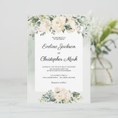 Faire-part de mariage végétal Boho Floral Eucalypt (Debout devant)