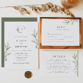 Faire-part de mariage végétal minimaliste