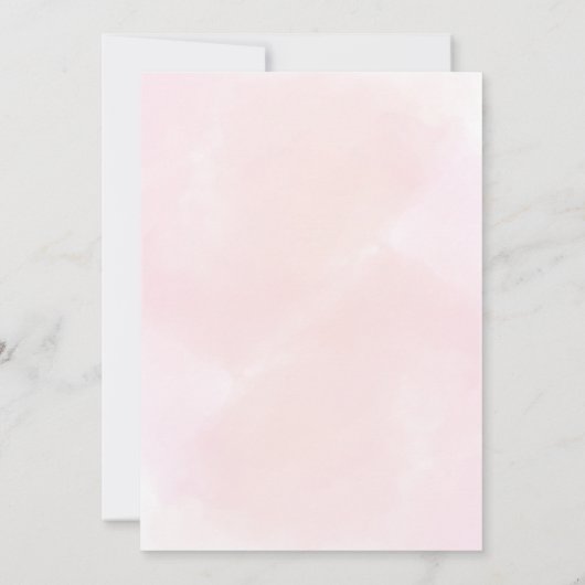 Faire-part de mariage végétal rose (Dos)