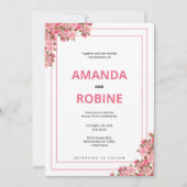 Faire-part de mariage végétal simple (Devant)