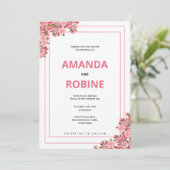 Faire-part de mariage végétal simple (Debout devant)
