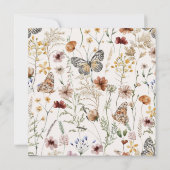 Faire-part de mariage végétal vintage minuscule (Dos)