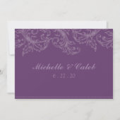 Faire-part de mariage Venise (Violet) (Dos)