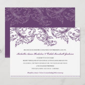 Faire-part de mariage Venise (Violet) (Devant / Derrière)