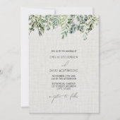 Faire-part de mariage verdoyant (Devant)