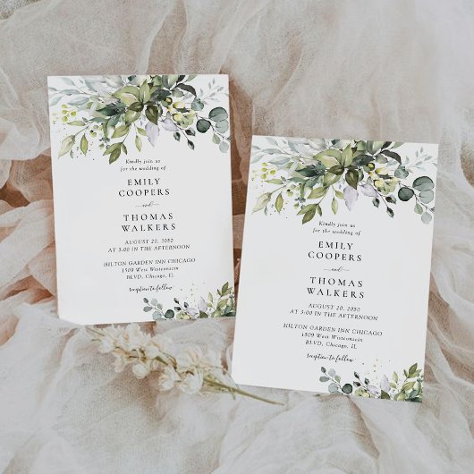 Faire-part de mariage verdoyant