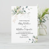Faire-part de mariage verdoyant (Debout devant)
