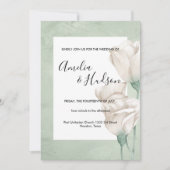 faire-part de mariage verdoyant tendance (Devant)