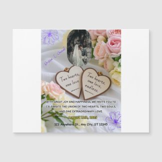 Faire-part de mariage verdoyante et or