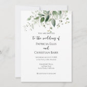 Faire-part de mariage verdoyante typographie éléga (Devant)