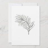 Faire-part de mariage verdure de branche de pin ru (Dos)