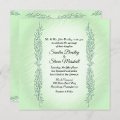Faire-part de mariage vert (Devant / Derrière)